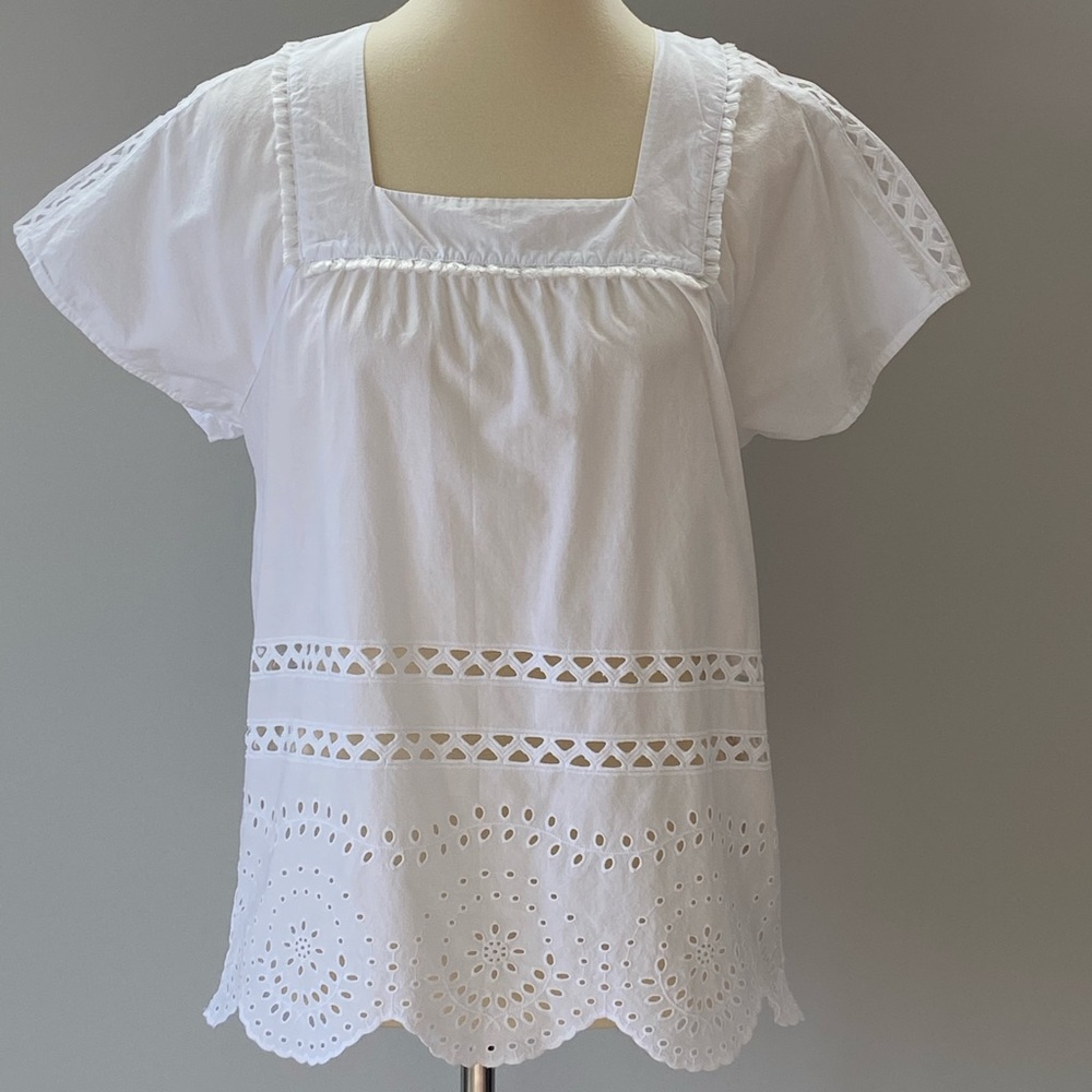 🧡 Madewell Peasant Blouse, White 🧡